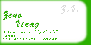 zeno virag business card